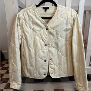 Rag & Bone Cream Bomber Jacket - Cream - size XS (two small marks)